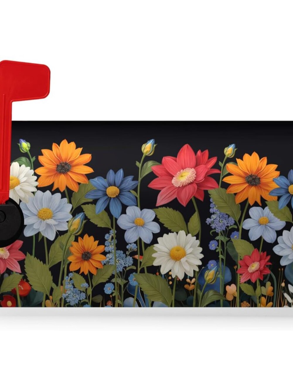 Summer Spring Colorful Daisy Mailbox Covers Magnetic Large Size 25.5x21 Inch Flo